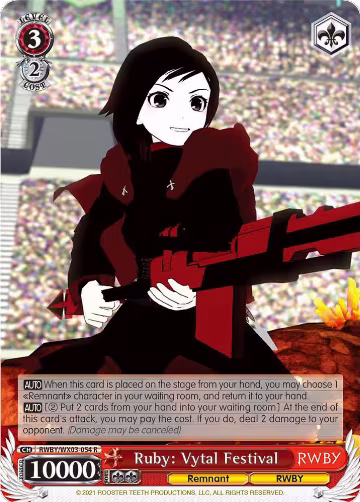 Ruby: Vytal Festival (RWBY/WX03-054 R), RWBY — Weiß Schwarz card price