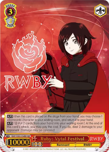 Ruby: Vytal Festival (RBR) (RWBY/WX03-054RBR RBR), RWBY — Weiß Schwarz card price