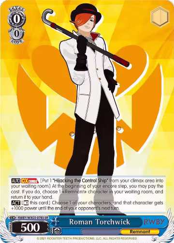 Roman Torchwick (SR) (RWBY/WX03-078S SR), RWBY — Weiß Schwarz card price