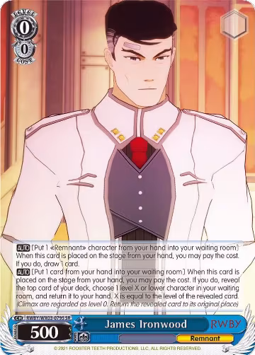 James Ironwood (SR) (RWBY/WX03-079S SR), RWBY — Weiß Schwarz card price