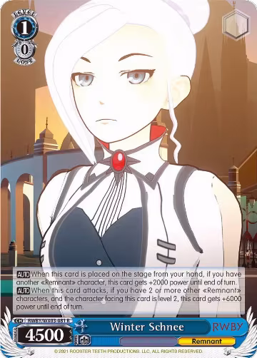 Winter Schnee (RWBY/WX03-081 R), RWBY — Weiß Schwarz card price