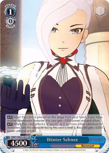 Winter Schnee (SR) (RWBY/WX03-081S SR), RWBY — Weiß Schwarz card price