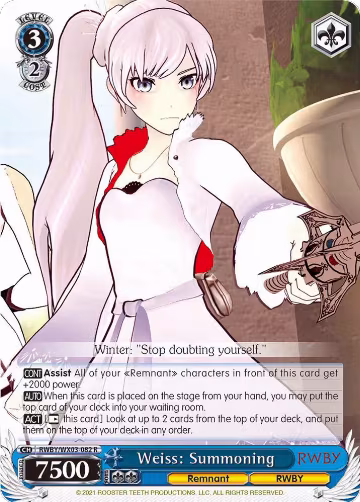 Weiss: Summoning (RWBY/WX03-082 R), RWBY — Weiß Schwarz card price