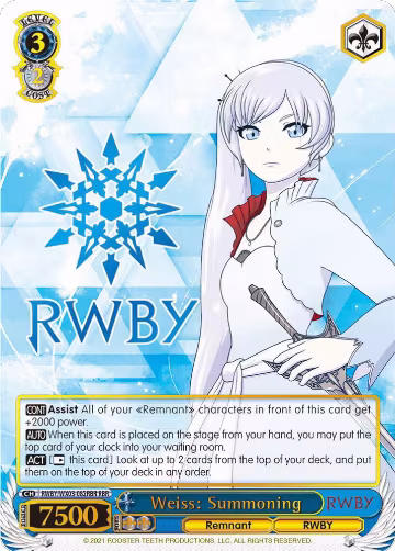 Weiss: Summoning (RBR) (RWBY/WX03-082RBR RBR), RWBY — Weiß Schwarz card price