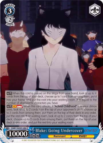 Blake: Going Undercover (RWBY/WX03-084 R), RWBY — Weiß Schwarz card price