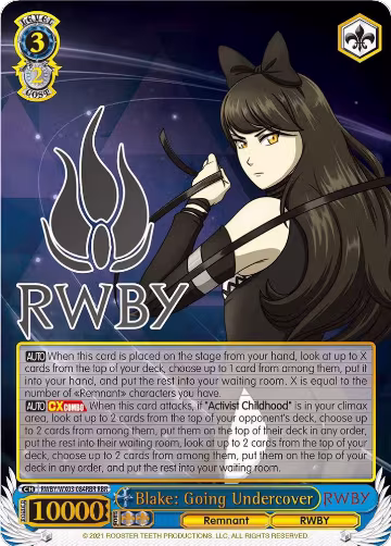 Blake: Going Undercover (RBR) (RWBY/WX03-084RBR RBR), RWBY — Weiß Schwarz card price