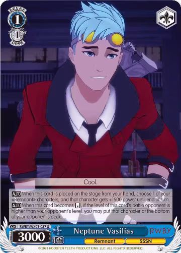 Neptune Vasilias (RWBY/WX03-087 U), RWBY — Weiß Schwarz card price