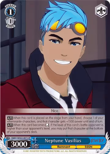 Neptune Vasilias (SR) (RWBY/WX03-087S SR), RWBY — Weiß Schwarz card price