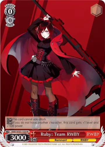 Ruby: Team RWBY (Alternate Art) (RWBY/WX03-102S PR), RWBY — Weiß Schwarz card price