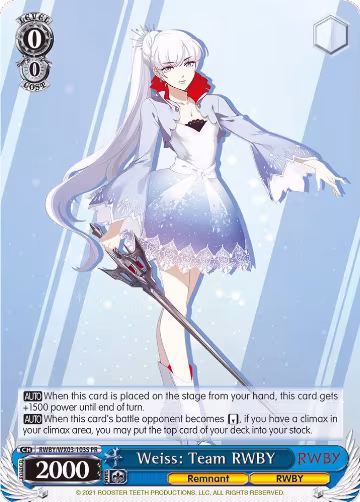 Weiss: Team RWBY (Alternate Art) (RWBY/WX03-103S PR), RWBY — Weiß Schwarz card price