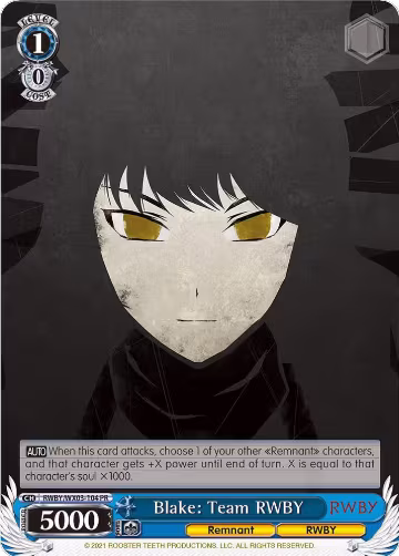 Blake: Team RWBY (RWBY/WX03-104 PR), RWBY — Weiß Schwarz card price