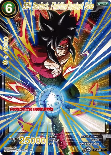 SS4 Bardock, Fighting Against Fate (Gold Stamped) (P-261), Mythic Booster — DB Super card price
