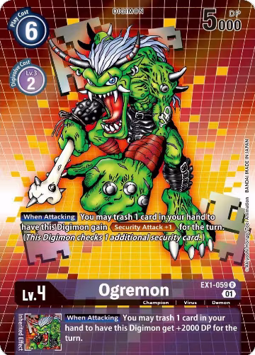 Ogremon (Alternate Art) (EX1-059 R), Classic Collection — Digimon card price