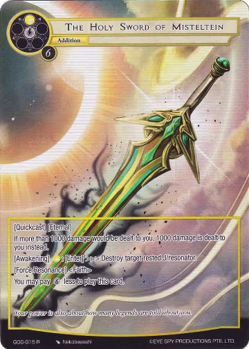 The Holy Sword of Misteltein (Full Art) (GOG-015), Game of Gods — Force of Will card price