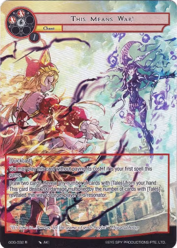 This Means War! (Full Art) (GOG-032), Game of Gods — Force of Will card price