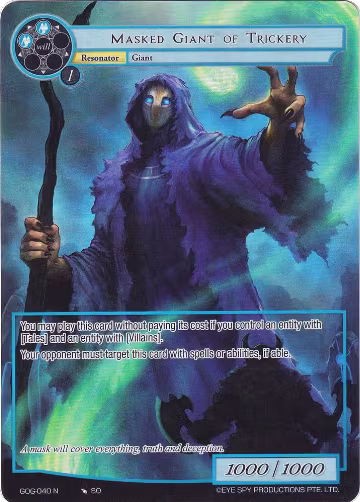 Masked Giant of Trickery (Full Art) (GOG-040), Game of Gods — Force of Will card price