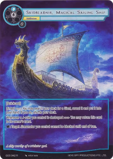 Skidbladnir, Magical Sailing Ship (Full Art) (GOG-042), Game of Gods — Force of Will card price