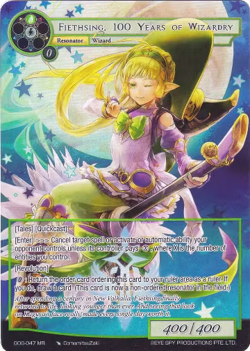 Fiethsing, 100 Years of Wizardry (Full Art) (GOG-047), Game of Gods — Force of Will card price