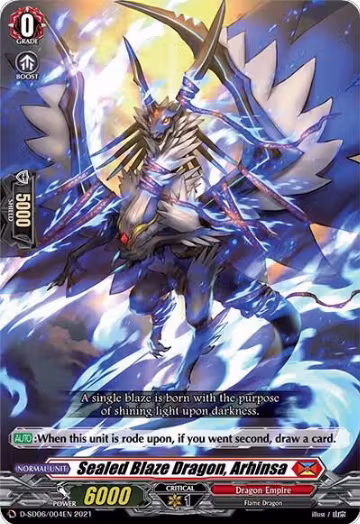 Sealed Blaze Dragon, Arhinsa (D-SD06/004EN) — card price