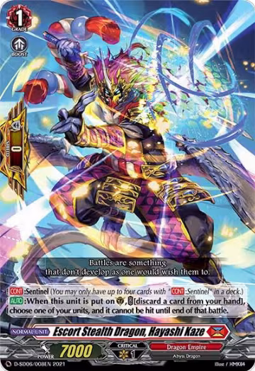 Escort Stealth Dragon, Hayashi Kaze (D-SD06/008EN) — card price