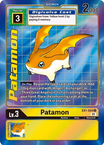 Patamon (Alternate Art) (EX1-024 U), Classic Collection — Digimon card price