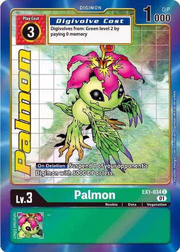 Palmon (Alternate Art) (EX1-034 C), Classic Collection — Digimon card price