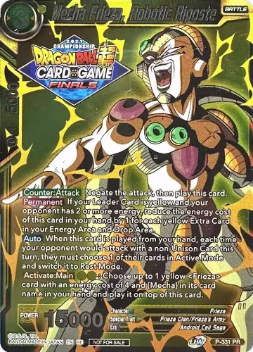 Mecha Frieza, Robotic Riposte (Championship Pack 2021 Vault Set) (P-331), Promotion Cards — DB Super card price