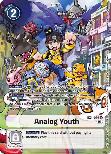 Analog Youth (Alternate Art) (EX1-066 R) — card price