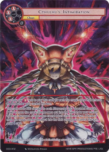 Cthulthu's Intimidation (Full Art) (DSD-002), Starter Deck: Tales — Force of Will card price