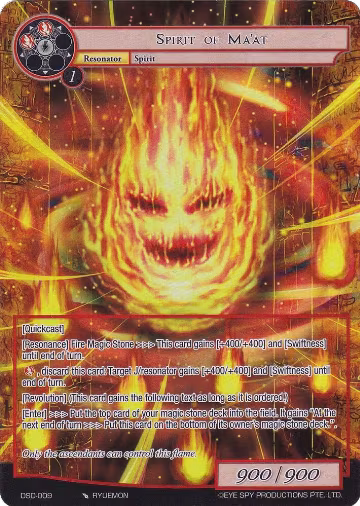 Spirit of Ma'at (Full Art) (DSD-009), Starter Deck: Tales — Force of Will card price