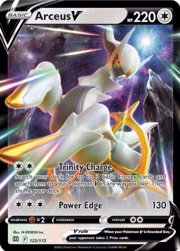 Arceus V (122/172), Brilliant Stars — Pokémon card price