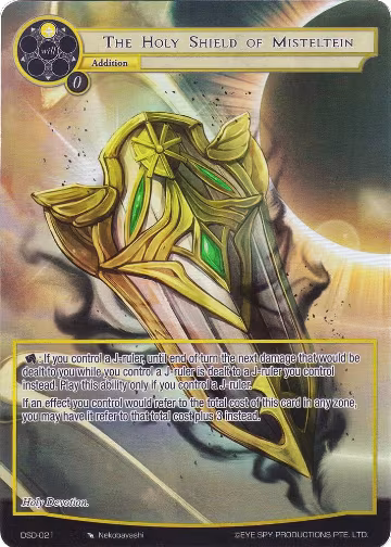 The Holy Shield of Misteltein (Full Art) (DSD-021), Starter Deck: Villains — Force of Will card price