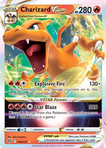 Charizard VSTAR (018/172), Brilliant Stars — Pokémon card price