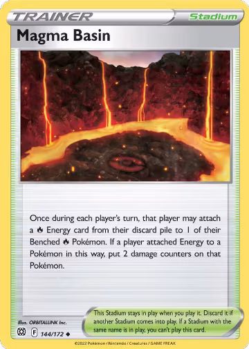 Magma Basin (144/172), Brilliant Stars — Pokémon card price