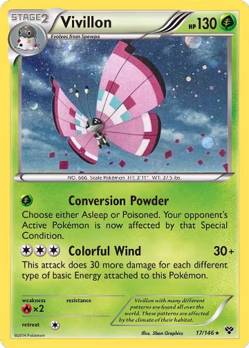 Vivillon - 17/146 (Cosmos Holo) (017/146), Blister Exclusives — Pokémon card price