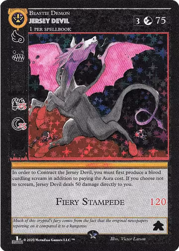 Jersey Devil, Sample Cards — MetaZoo card price