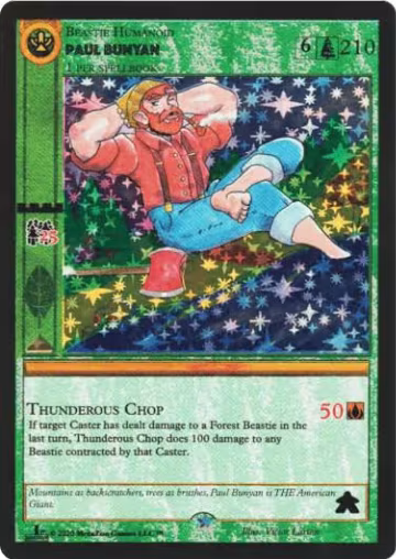 Paul Bunyan, Sample Cards — MetaZoo card price