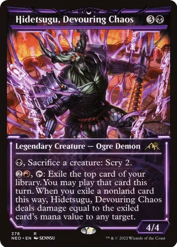 Hidetsugu, Devouring Chaos (Showcase) (378), Kamigawa: Neon Dynasty — Magic card price