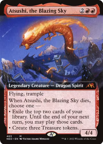 Atsushi, the Blazing Sky (Extended Art) (463), Kamigawa: Neon Dynasty — Magic card price