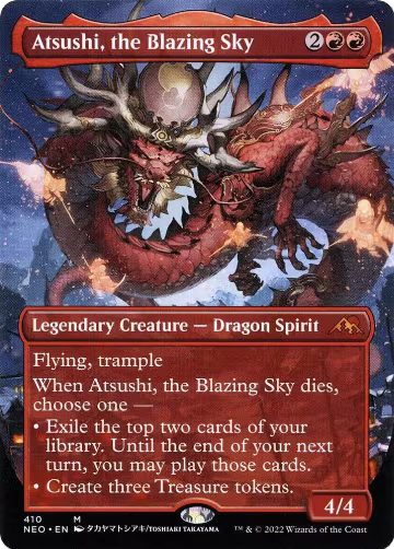 Atsushi, the Blazing Sky (Borderless) (410), Kamigawa: Neon Dynasty — Magic card price