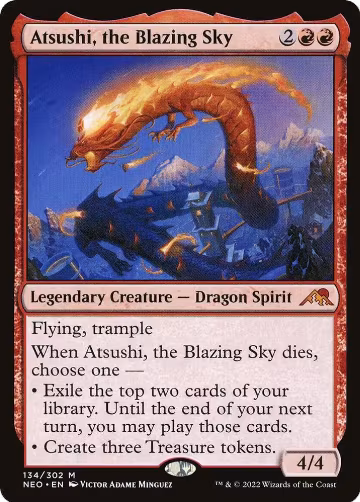 Atsushi, the Blazing Sky (134), Kamigawa: Neon Dynasty — Magic card price