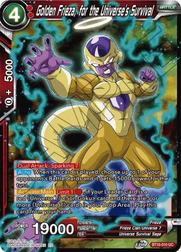Golden Frieza, for the Universe's Survival (BT16-010), Realm of the Gods — DB Super card price