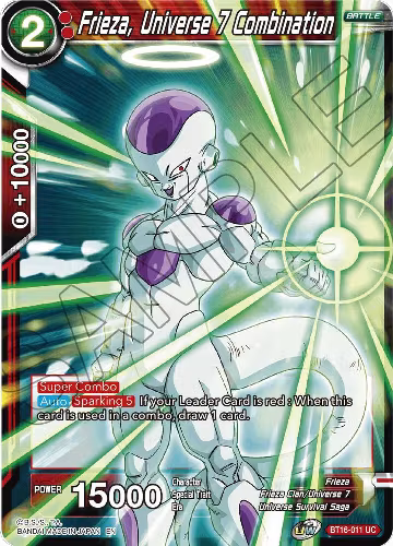 Frieza, Universe 7 Combination (BT16-011), Realm of the Gods — DB Super card price