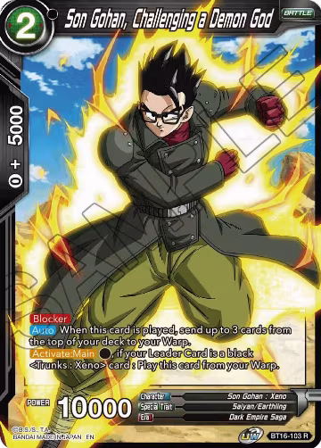 Son Gohan, Challenging a Demon God (BT16-103), Realm of the Gods — DB Super card price