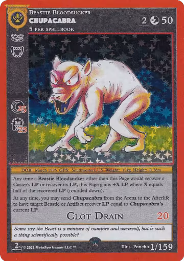 Chupacabra (1), Cryptid Nation: Second Edition — MetaZoo card price