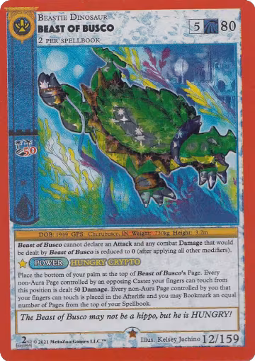 Beast Of Busco (12), Cryptid Nation: Second Edition — MetaZoo card price