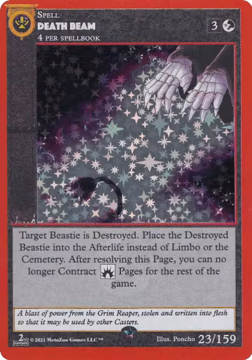 Death Beam (23), Cryptid Nation: Second Edition — MetaZoo card price