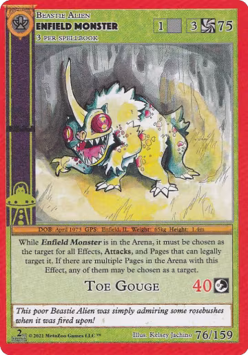 Enfield Monster (76), Cryptid Nation: Second Edition — MetaZoo card price