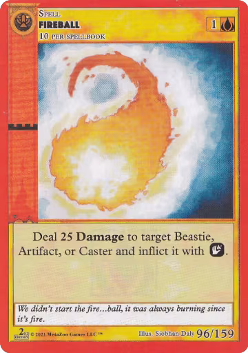 Fireball (96), Cryptid Nation: Second Edition — MetaZoo card price
