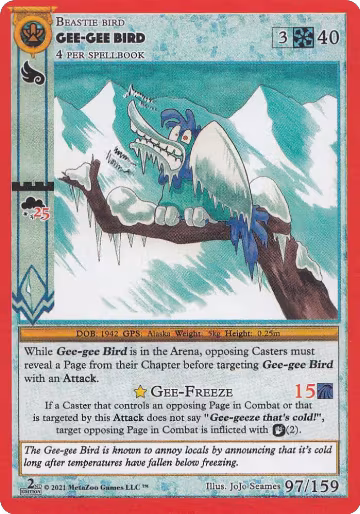 Gee-Gee Bird (97), Cryptid Nation: Second Edition — MetaZoo card price